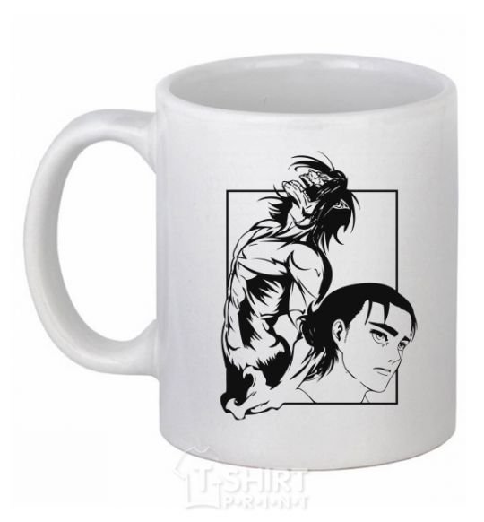 Ceramic mug Eren Yaeger Attack of the Titans White фото