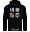 Men`s hoodie Attack of the titans emblem black фото