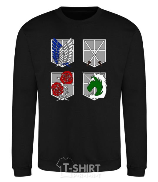 Sweatshirt Attack of the titans emblem black фото