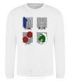 Sweatshirt Attack of the titans emblem White фото