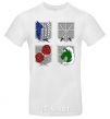 Men's T-Shirt Attack of the titans emblem White фото