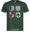 Men's T-Shirt Attack of the titans emblem bottle-green фото