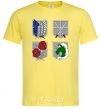 Men's T-Shirt Attack of the titans emblem cornsilk фото