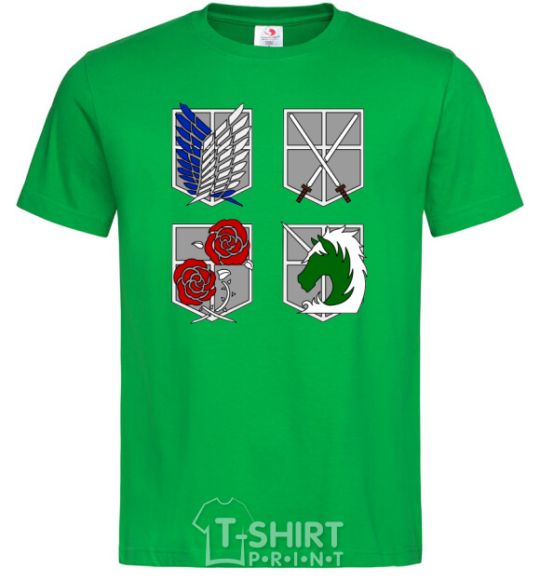 Men's T-Shirt Attack of the titans emblem kelly-green фото