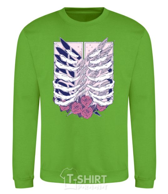 Sweatshirt Attack of the rib titans orchid-green фото