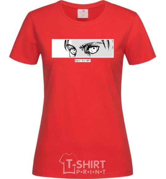 Women's T-shirt The eyes of anime red фото