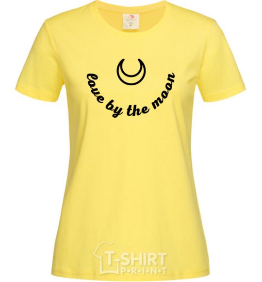 Женская футболка Love by the moon Лимонный фото