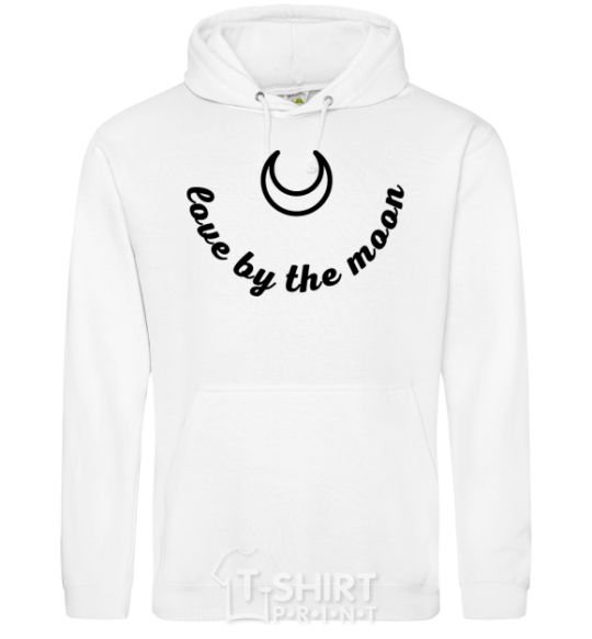 Men`s hoodie Love by the moon White фото