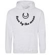 Men`s hoodie Love by the moon sport-grey фото