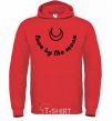 Men`s hoodie Love by the moon bright-red фото