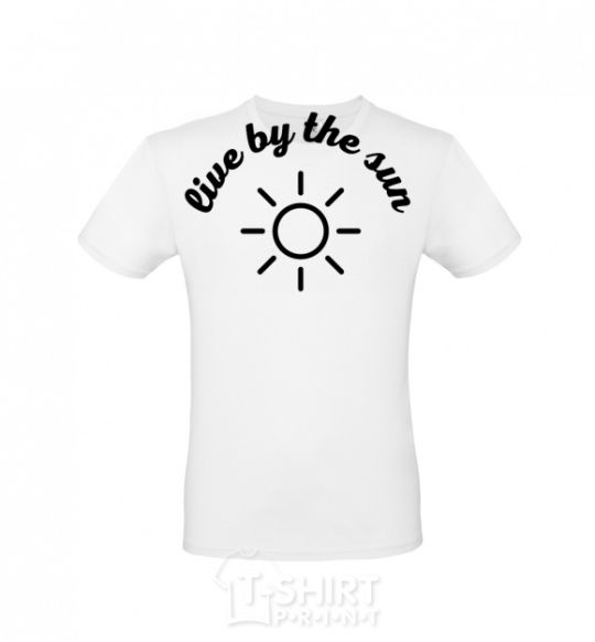 Men's T-Shirt Live by the sun steam room White фото