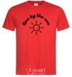 Men's T-Shirt Live by the sun steam room red фото