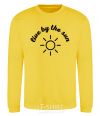 Sweatshirt Live by the sun steam room yellow фото