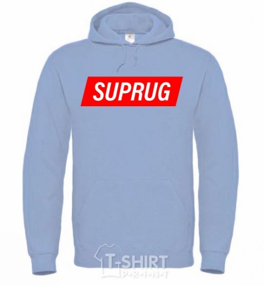 Men`s hoodie SUPRUG sky-blue фото