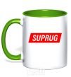 Mug with a colored handle SUPRUG kelly-green фото