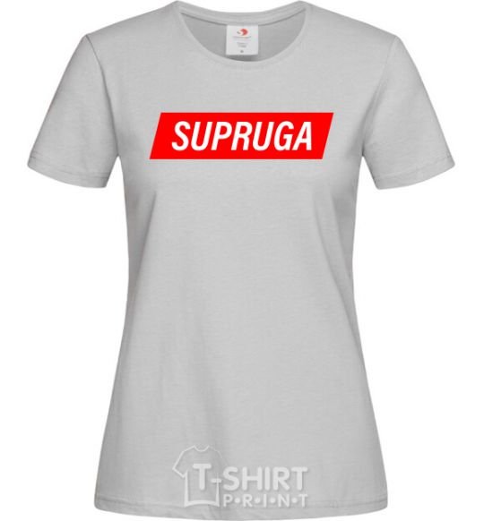 Women's T-shirt SUPRUGA grey фото