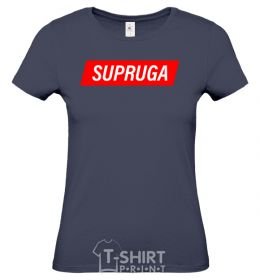 Women's T-shirt SUPRUGA navy-blue фото