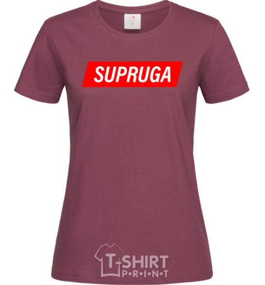 Women's T-shirt SUPRUGA burgundy фото