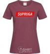 Women's T-shirt SUPRUGA burgundy фото