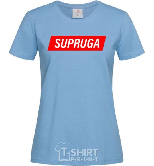 Women's T-shirt SUPRUGA sky-blue фото