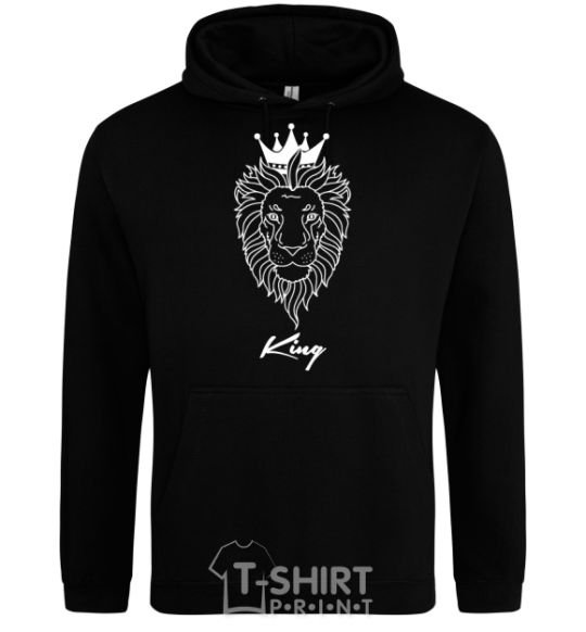 Men`s hoodie The lion is King King black фото