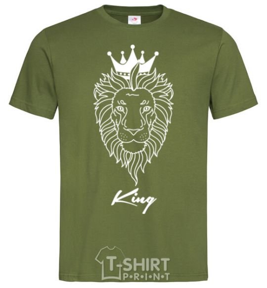 Men's T-Shirt The lion is King King millennial-khaki фото