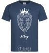 Men's T-Shirt The lion is King King navy-blue фото