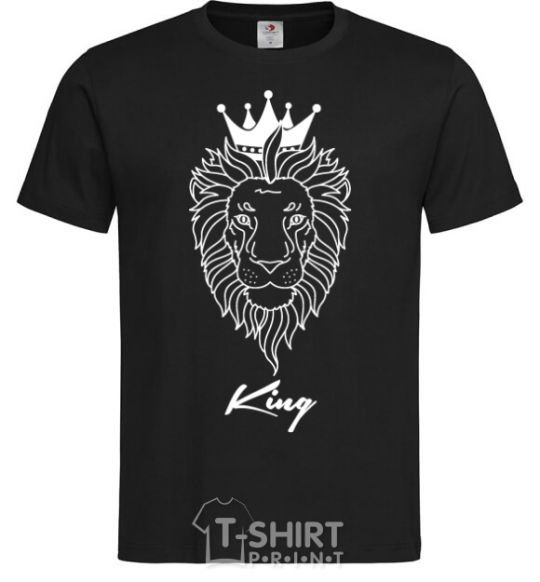 Men's T-Shirt The lion is King King black фото