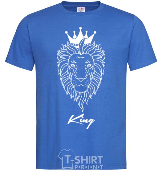 Men's T-Shirt The lion is King King royal-blue фото