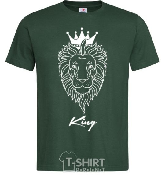 Men's T-Shirt The lion is King King bottle-green фото