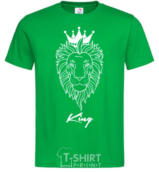 Men's T-Shirt The lion is King King kelly-green фото