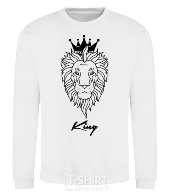 Sweatshirt The lion is King King White фото