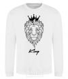 Sweatshirt The lion is King King White фото