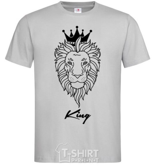 Men's T-Shirt The lion is King King grey фото