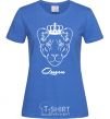 Женская футболка Львица королева Queen Ярко-синий фото