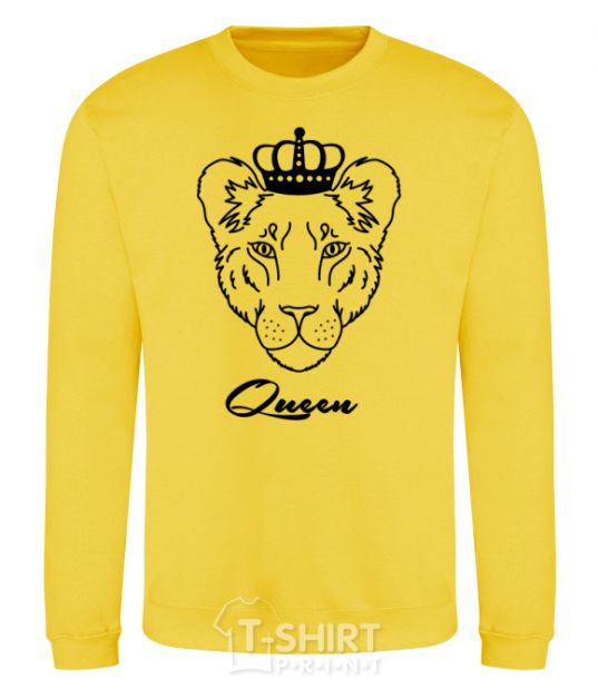 Sweatshirt Lioness queen queen queen yellow фото