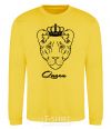 Sweatshirt Lioness queen queen queen yellow фото