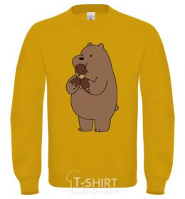 Sweatshirt We're regular grizzly bear ice cream bears yellow фото