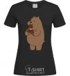 Женская футболка Мы обычные медведи гризли мишка мороженое Черный фото