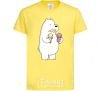 Kids T-shirt We're regular polar bear ice cream bears cornsilk фото