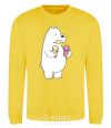 Sweatshirt We're regular polar bear ice cream bears yellow фото