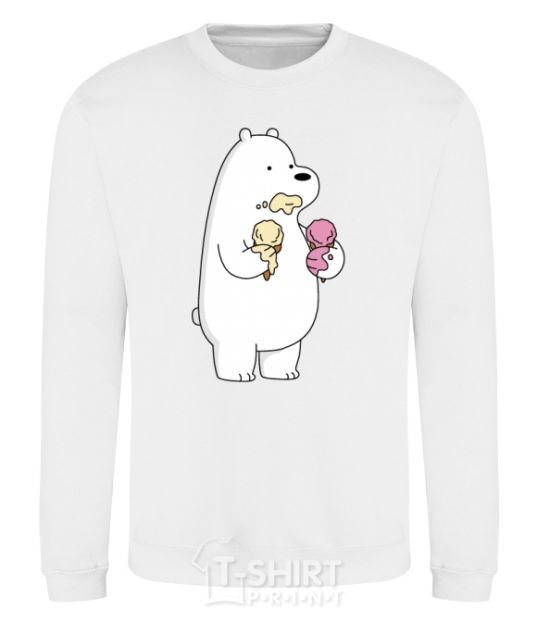 Sweatshirt We're regular polar bear ice cream bears White фото
