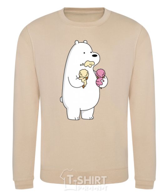 Sweatshirt We're regular polar bear ice cream bears sand фото