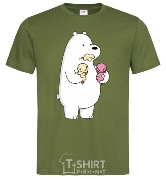 Men's T-Shirt We're regular polar bear ice cream bears millennial-khaki фото