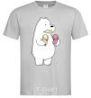 Men's T-Shirt We're regular polar bear ice cream bears grey фото