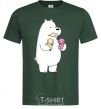 Men's T-Shirt We're regular polar bear ice cream bears bottle-green фото