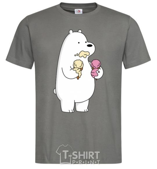 Men's T-Shirt We're regular polar bear ice cream bears dark-grey фото