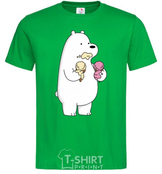 Men's T-Shirt We're regular polar bear ice cream bears kelly-green фото