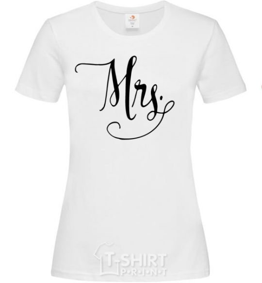 Women's T-shirt Paired mrs monogram White фото