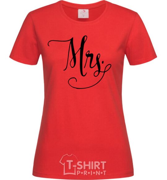 Women's T-shirt Paired mrs monogram red фото